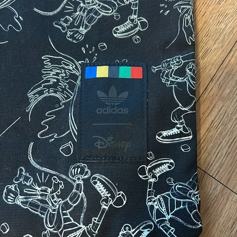 adidas disney goofy Characters Art New black Fabric Reusable shopper tote bag